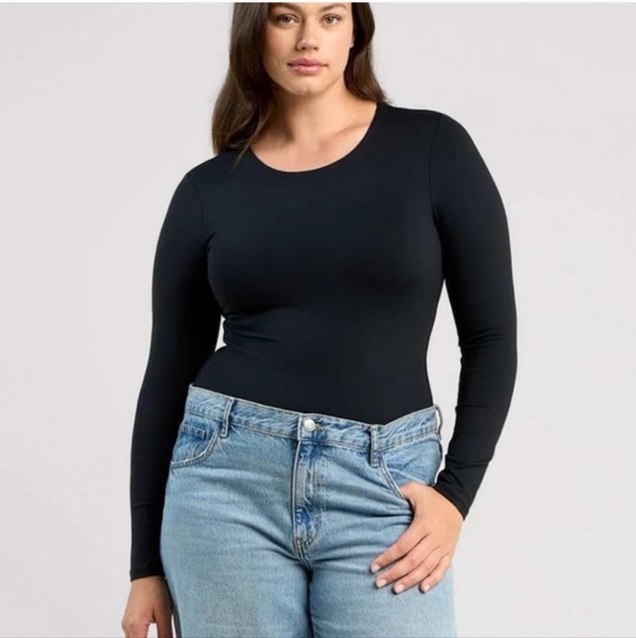 nuuds Tops - Nuuds Long Sleeve Crewneck Bodysuit Size Medium